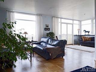北欧风格别墅经济型130平米客厅窗帘效果图