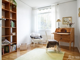 北欧风格别墅经济型130平米书房书架图片