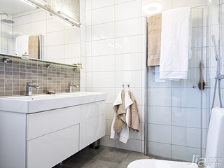 北欧风格别墅经济型130平米卫生间洗手台效果图