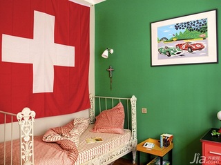 公寓绿色富裕型儿童房儿童床效果图