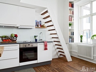 北欧风格小户型经济型厨房楼梯橱柜设计图纸