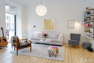 北欧风格公寓经济型80平米客厅沙发效果图