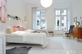 北欧风格公寓经济型80平米卧室照片墙床图片
