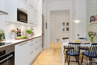 北欧风格公寓经济型80平米厨房餐桌效果图