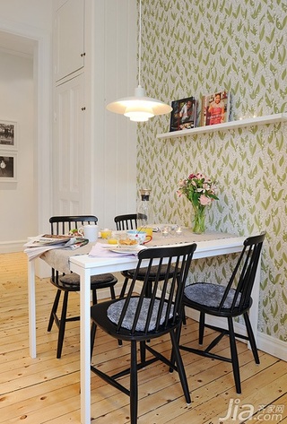 北欧风格公寓经济型80平米餐厅壁纸效果图