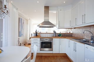 宜家风格别墅简洁白色经济型厨房橱柜安装图
