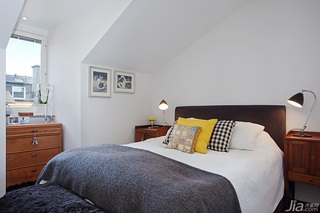 宜家风格公寓白色经济型卧室床效果图