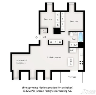 宜家风格公寓经济型设计图