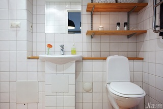 宜家风格公寓白色经济型卫生间设计图