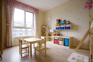 田园风格复式15-20万120平米儿童房窗帘图片