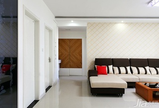 简约风格二居室经济型90平米客厅过道设计
