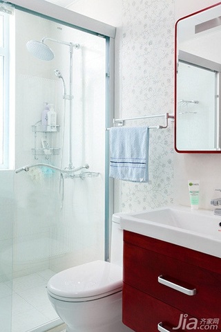简约风格二居室经济型90平米卫生间洗手台图片