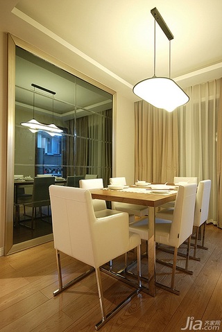 简约风格三居室10-15万120平米餐厅餐桌图片