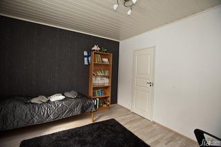 简约风格二居室经济型卧室卧室背景墙壁纸图片