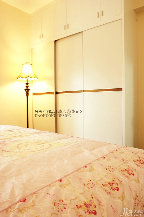 二居室装修,90平米装修,富裕型装修,田园风格,导火牛,衣柜