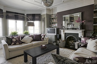欧式风格复式富裕型客厅沙发图片