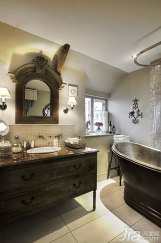 欧式风格复式富裕型卫生间浴室柜图片