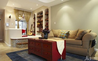 简约风格二居室简洁10-15万客厅地台沙发图片