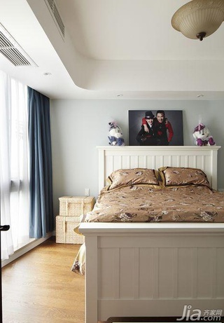 简约风格二居室简洁10-15万卧室卧室背景墙床图片