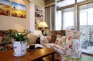 混搭风格三居室浪漫10-15万客厅沙发背景墙沙发效果图