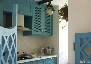 地中海风格二居室蓝色10-15万厨房灯具图片