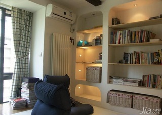 地中海风格二居室简洁10-15万书房窗帘效果图