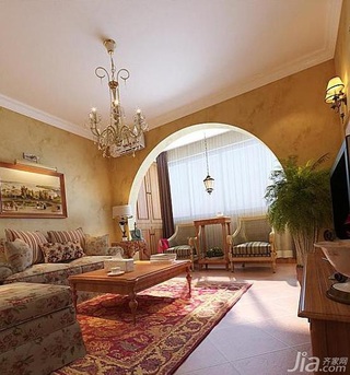 混搭风格三居室浪漫富裕型客厅沙发背景墙沙发图片