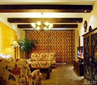 混搭风格三居室浪漫富裕型客厅沙发效果图