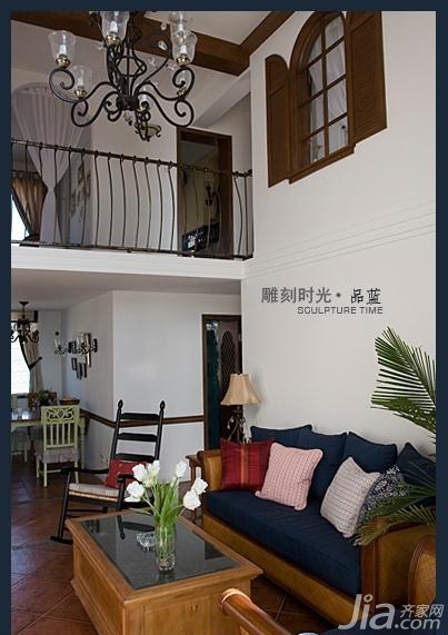 复式装修,富裕型装修,混搭风格,客厅,民族风,沙发,茶几,灯具,沙发背景墙