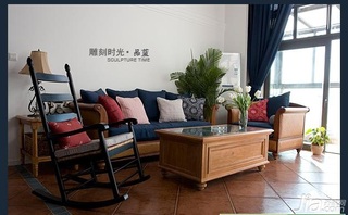 混搭风格复式民族风富裕型客厅沙发效果图