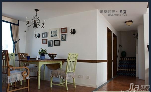 复式装修,富裕型装修,混搭风格,餐厅,简洁,窗帘,灯具,餐桌,餐厅背景墙