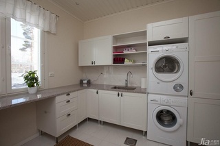 欧式风格别墅富裕型140平米以上洗衣房装修图片