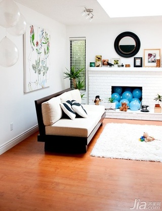 简约风格三居室简洁白色5-10万客厅沙发背景墙沙发效果图