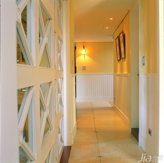美式乡村风格二居室富裕型90平米走廊灯具图片