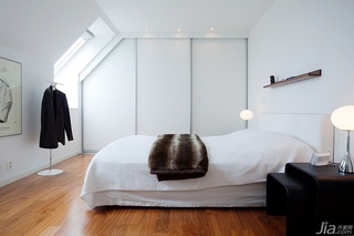 北欧风格一居室富裕型卧室床图片