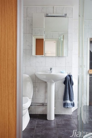 北欧风格一居室富裕型卫生间洗手台效果图
