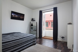 简约风格公寓富裕型卧室窗帘图片
