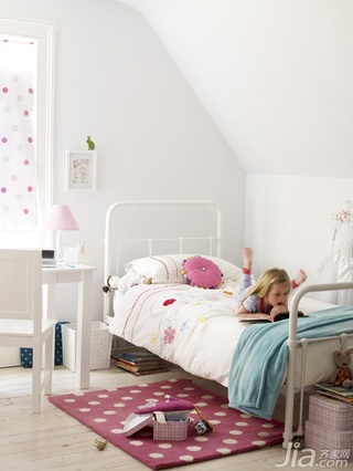 粉色富裕型儿童房儿童床效果图