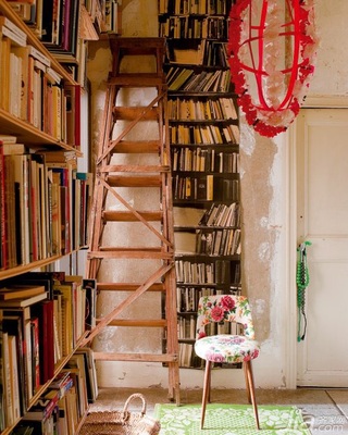 欧式风格二居室富裕型书房书架效果图