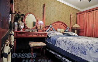 东南亚风格二居室民族风5-10万卧室床图片