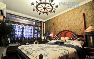 东南亚风格二居室民族风5-10万卧室地台床图片