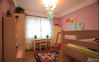 波普风格别墅可爱15-20万儿童房卧室背景墙床图片