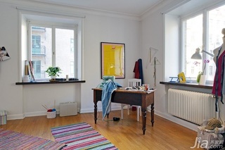 欧式风格公寓130平米书房书桌效果图