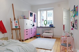 欧式风格公寓130平米儿童房衣柜安装图