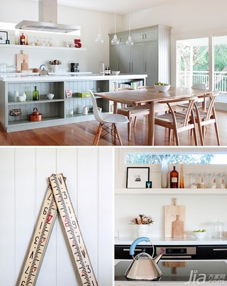 简约风格公寓简洁经济型100平米厨房餐桌图片