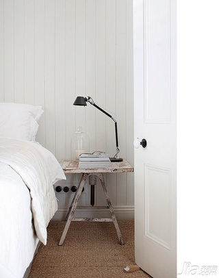 简约风格公寓简洁白色经济型100平米卧室床头柜图片