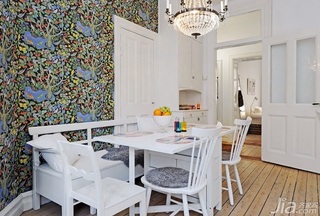 欧式风格一居室50平米餐厅壁纸图片