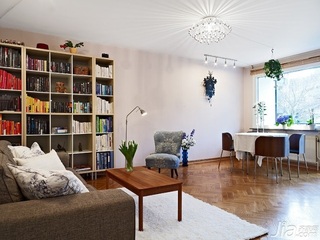 欧式风格公寓富裕型60平米客厅茶几效果图