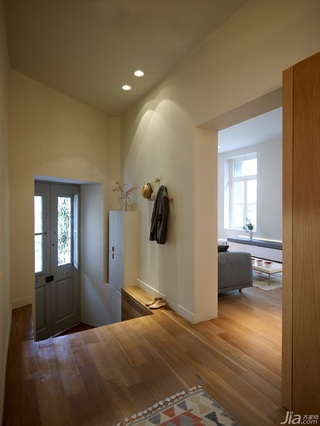 简约风格别墅简洁原木色经济型130平米玄关设计图