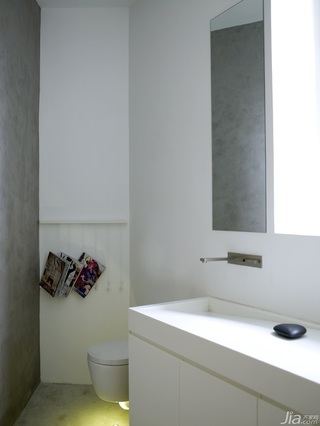 简约风格别墅简洁白色经济型130平米卫生间洗手台效果图